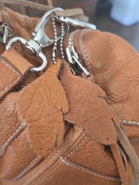 Vintage Roots Tan Leather Fringe Shoulder Bag - Picture 7 of 8
